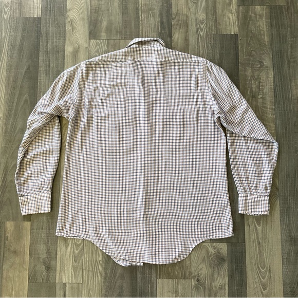 VTG LL Bean Cursive Script Tag Button Up Work Shirt
USA
Men’s 16
White Gold Blue - Picture 9 of 9